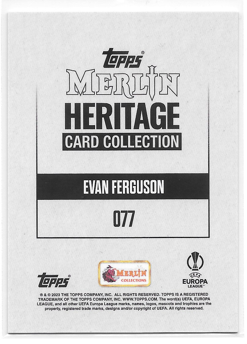 Evan Ferguson (Brighton & Hove Albion) Green /49 Topps Merlin Heritage UCC 23-24