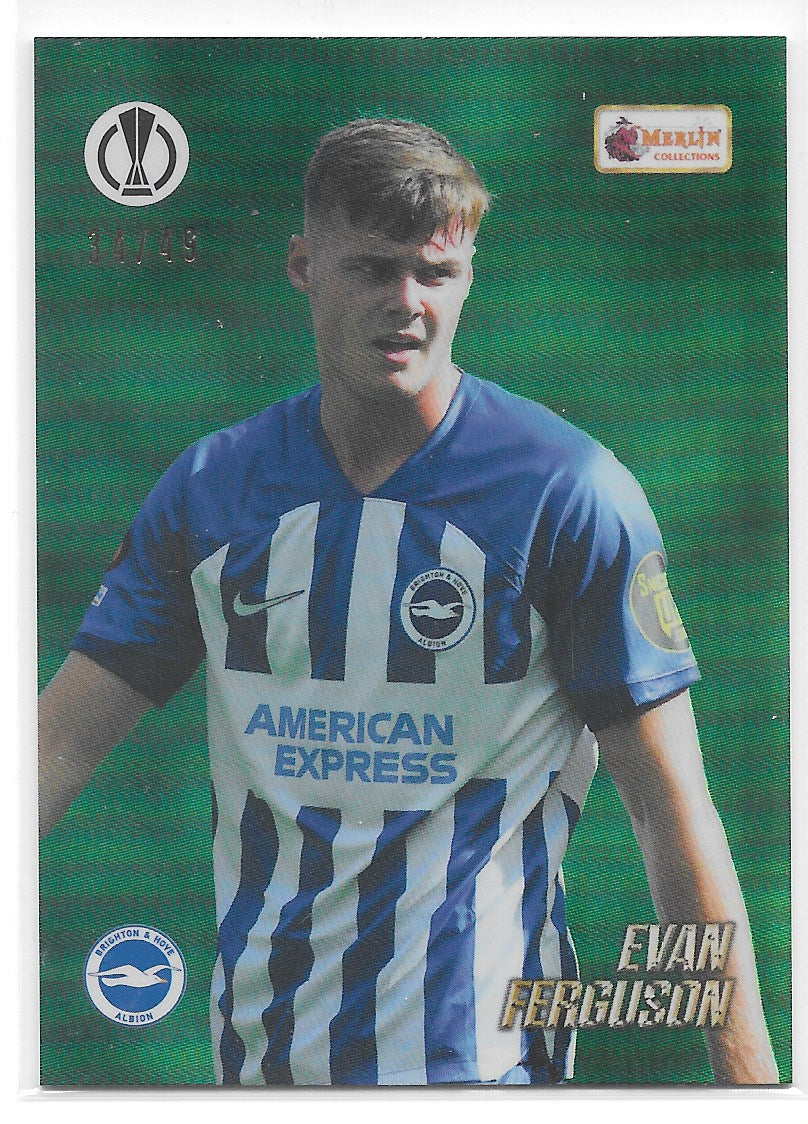 Evan Ferguson (Brighton & Hove Albion) Green /49 Topps Merlin Heritage UCC 23-24
