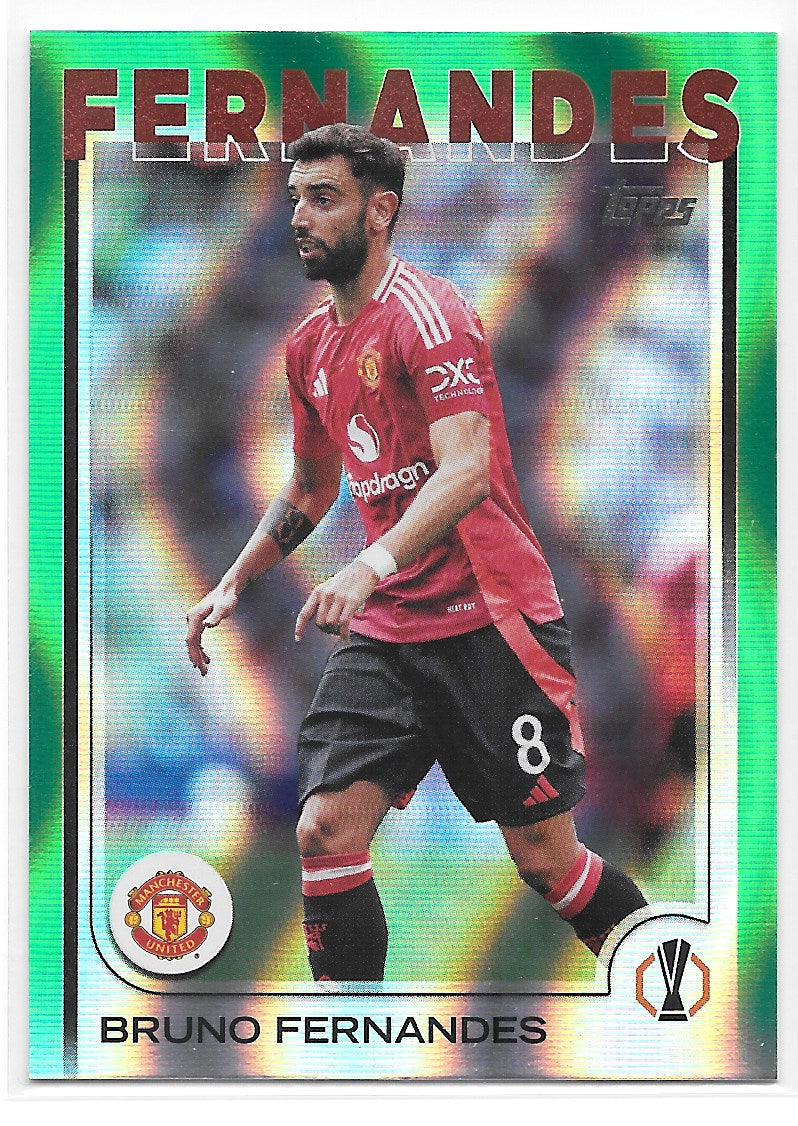 Bruno Fernandes (Manchester United) Green Flowfractor Topps UCC Flagship 24-25