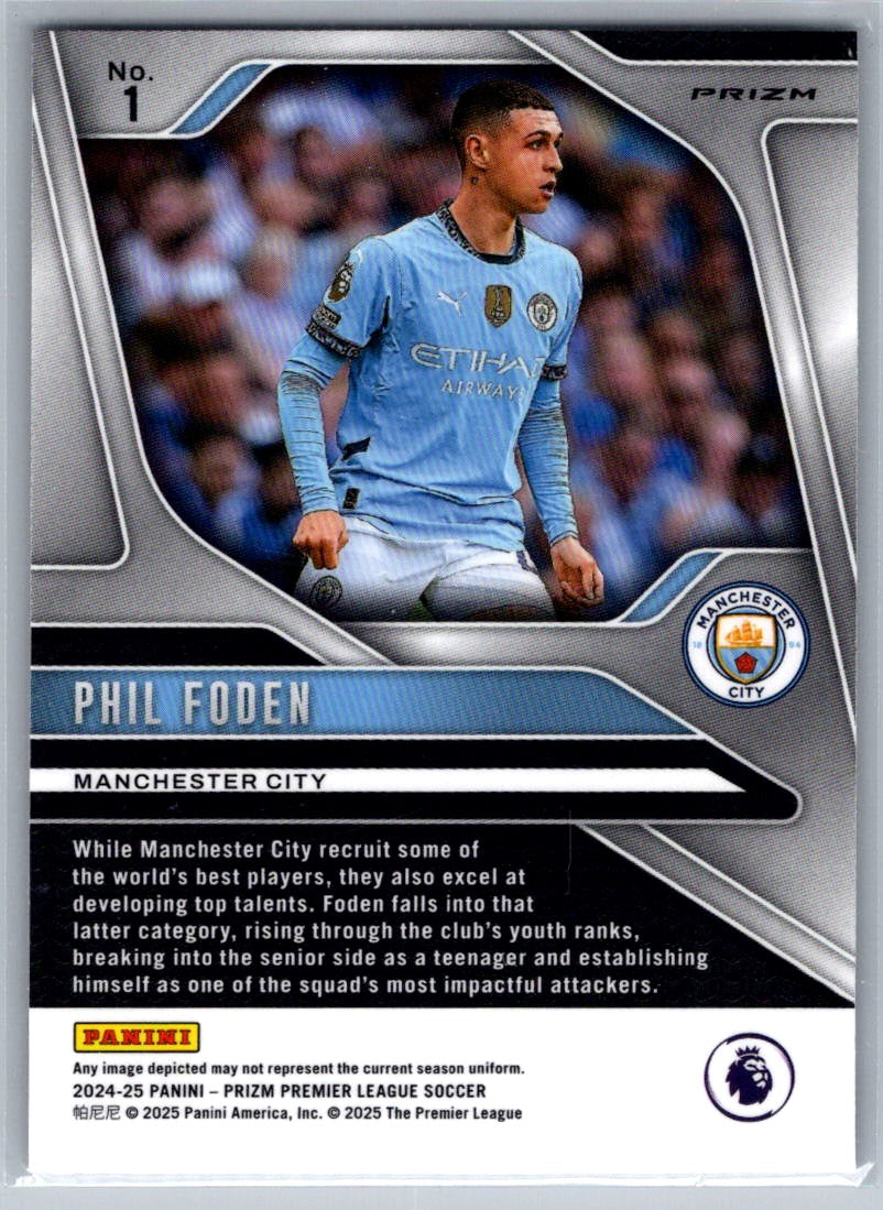 Phil Foden (Manchester City) Hyper Panini Prizm Premier League 24-25