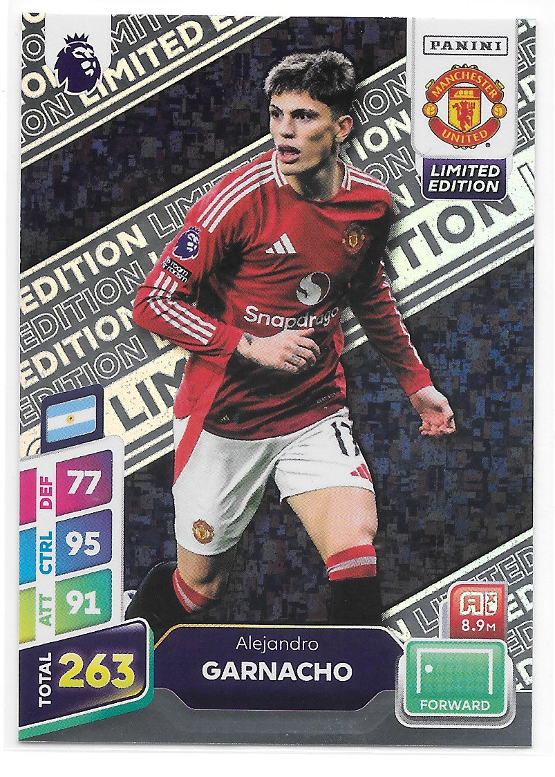 Alejandro Garnacho (Manchester United) Limited Edition Panini Premier League Adrenalyn XL Plus 2025