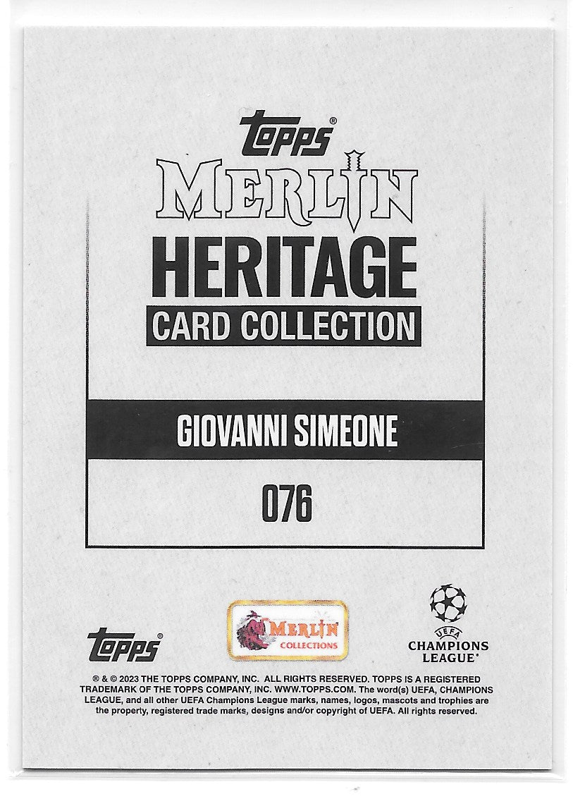 Giovanni Simeone (Napoli) Purple /99 Topps Merlin Heritage UCC 23-24