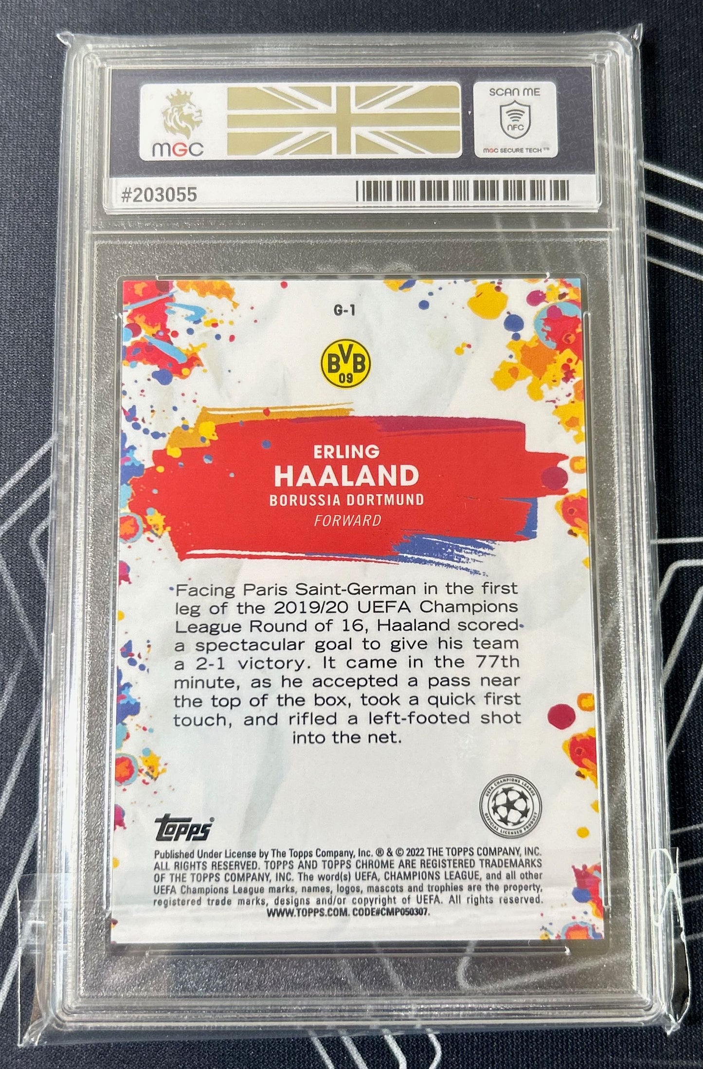 Erling Haaland (Borussia Dortmund) Golazo Topps Chrome UCL 21-22 MGC 9