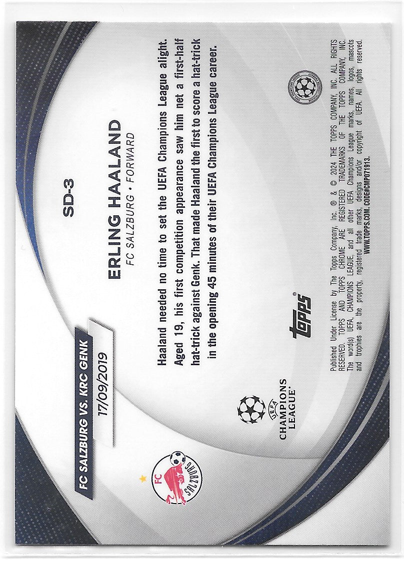Erling Haaland (Salzburg) Starball Debut Topps Chrome UCC 23-24