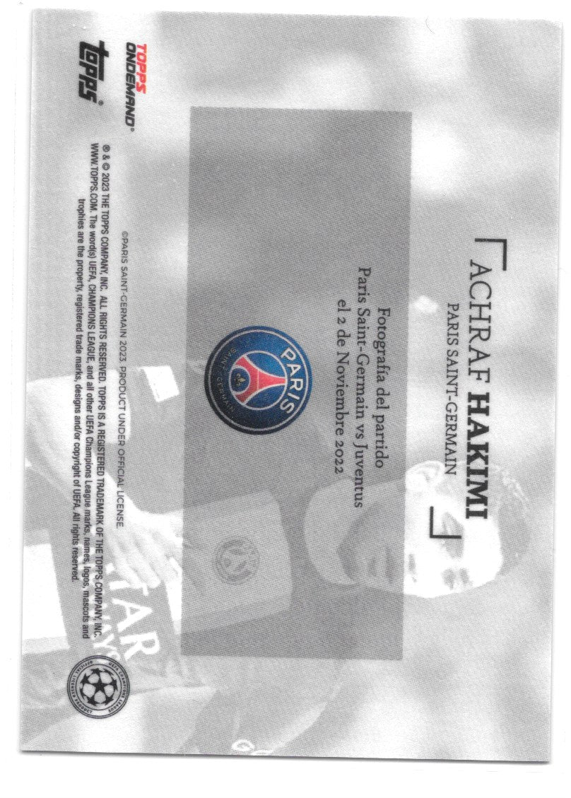 Achraf Hakimi (PSG) Purple /25 Topps Simplicidad UEFA Club Competitions 22-23