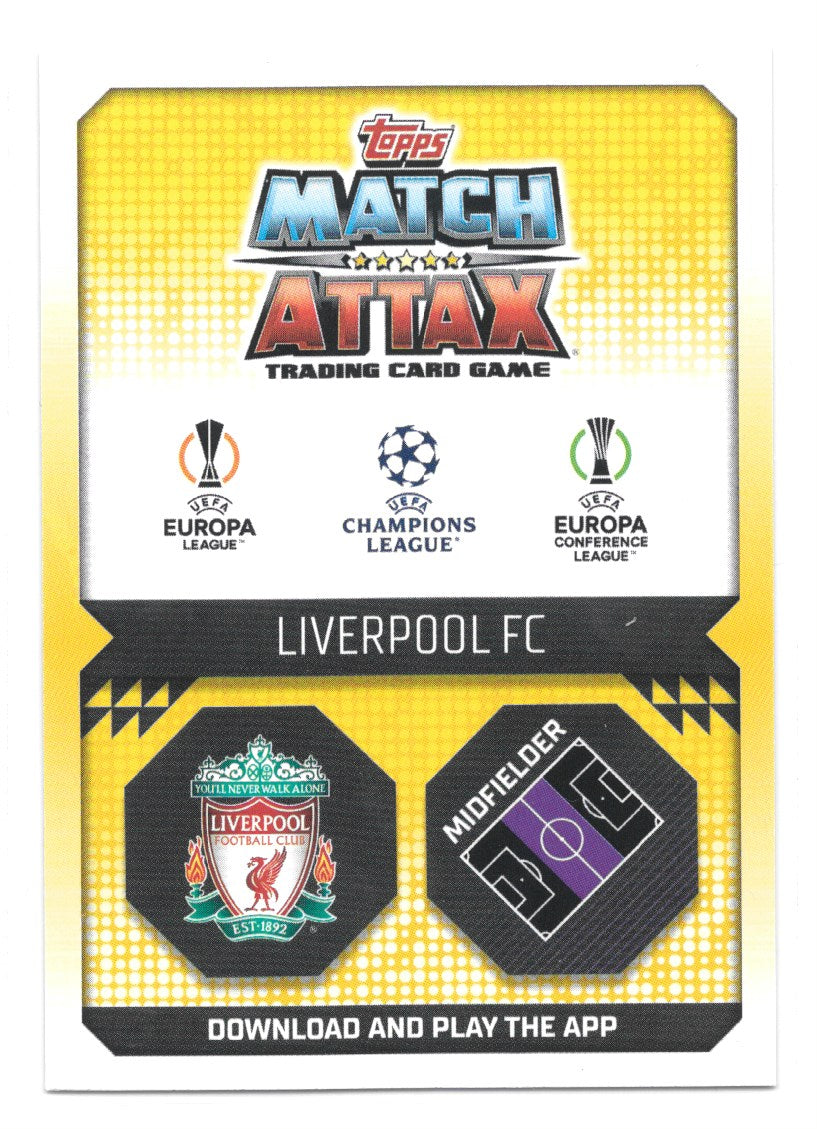 Harvey Elliott (Liverpool FC) Crystal Blue Starburst Match Attax 2023