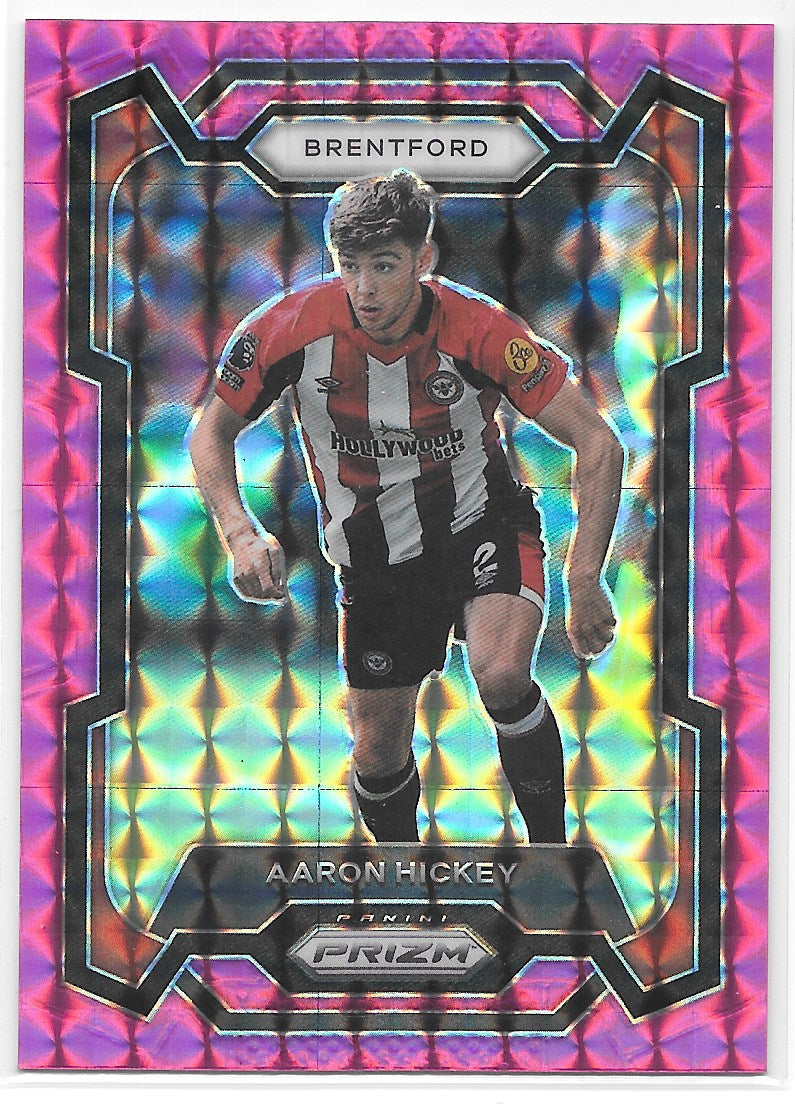 Aaron Hickey (Brentford) Pink Mosaic Panini Prizm Premier League 23-24