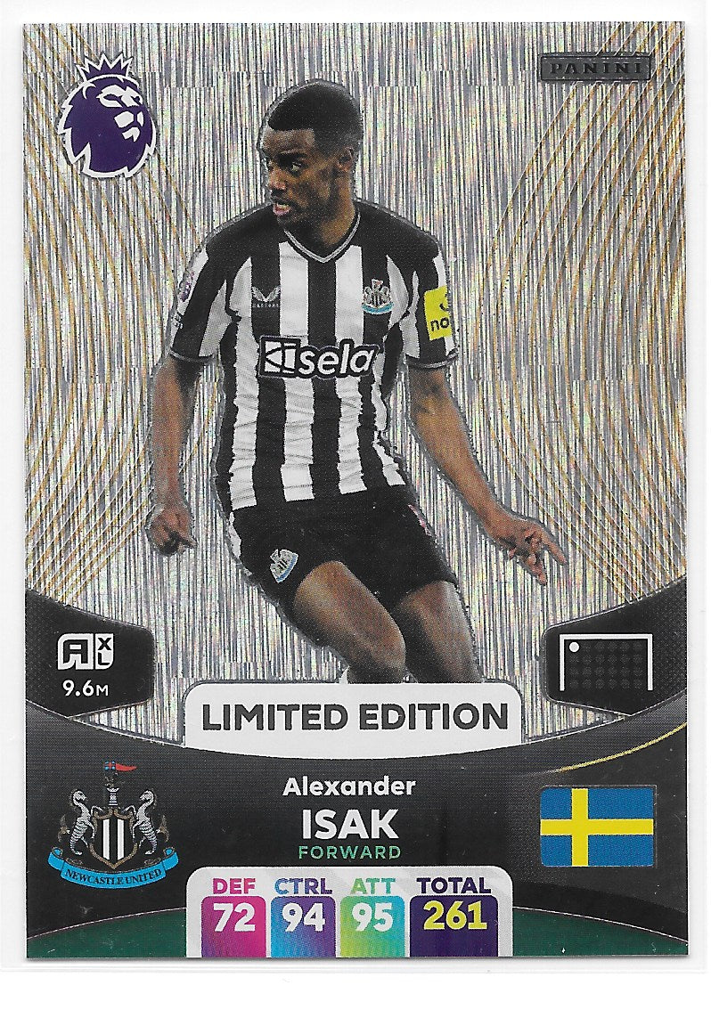 Alexander Isak (Newcastle United) Limited Edition Panini Premier League Adrenalyn XL 2024