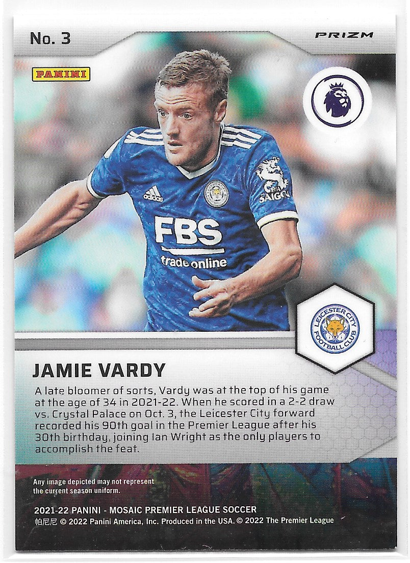 Jamie Vardy (Leicester City FC) Pitch Masters Mosaic Panini Mosaic Premier League 21-22