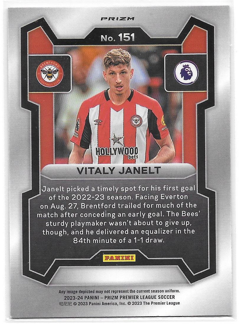 Vitaly Janelt (Brentford) Tiger Stripe Choice SP Panini Prizm Premier League 23-24
