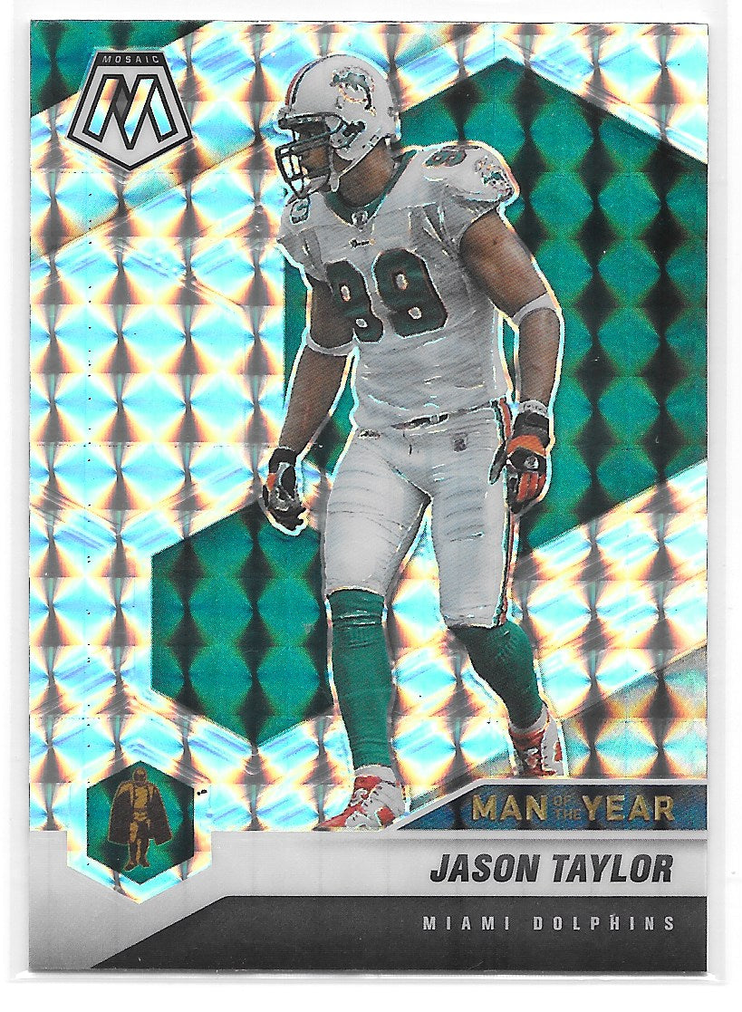 Jason Taylor (Miami Dolphins) Man of the Year Mosaic Panini Mosaic Football 2021