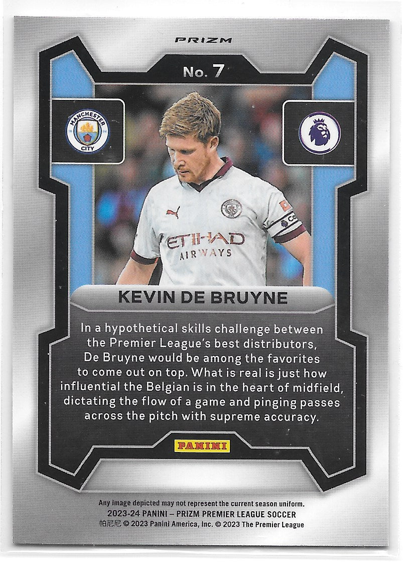 Kevin De Bruyne (Manchester City) Red White & Blue Choice Panini Prizm Premier League 23-24