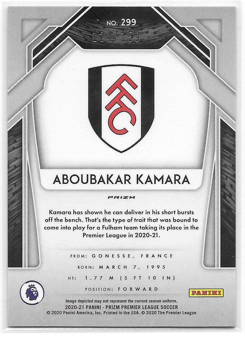 Aboubakar Kamara (Fulham) Red Mosaic /159 RC Panini Prizm Premier League 20-21