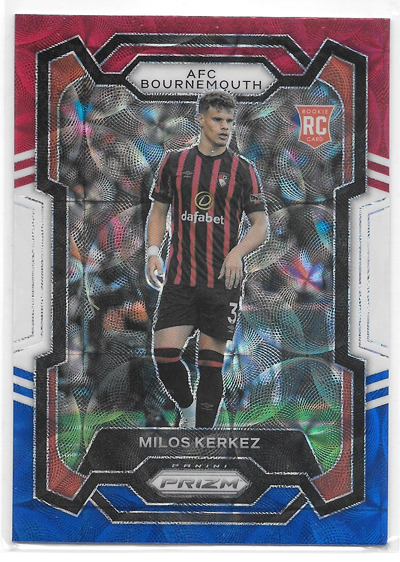 Milos Kerkez (AFC Bournemouth) Red White & Blue Choice RC Panini Prizm Premier League 23-24