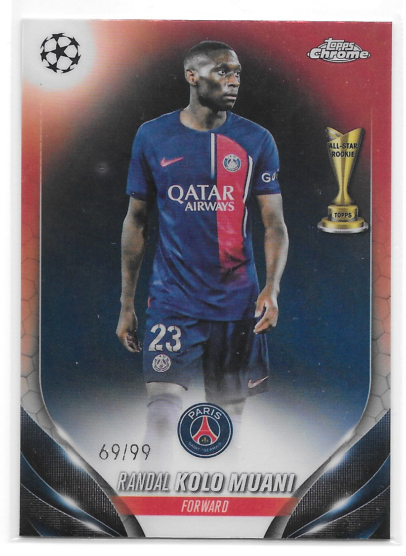 Randal Kolo Muani (PSG) Colour Match /99 Topps Chrome UCC 23-24