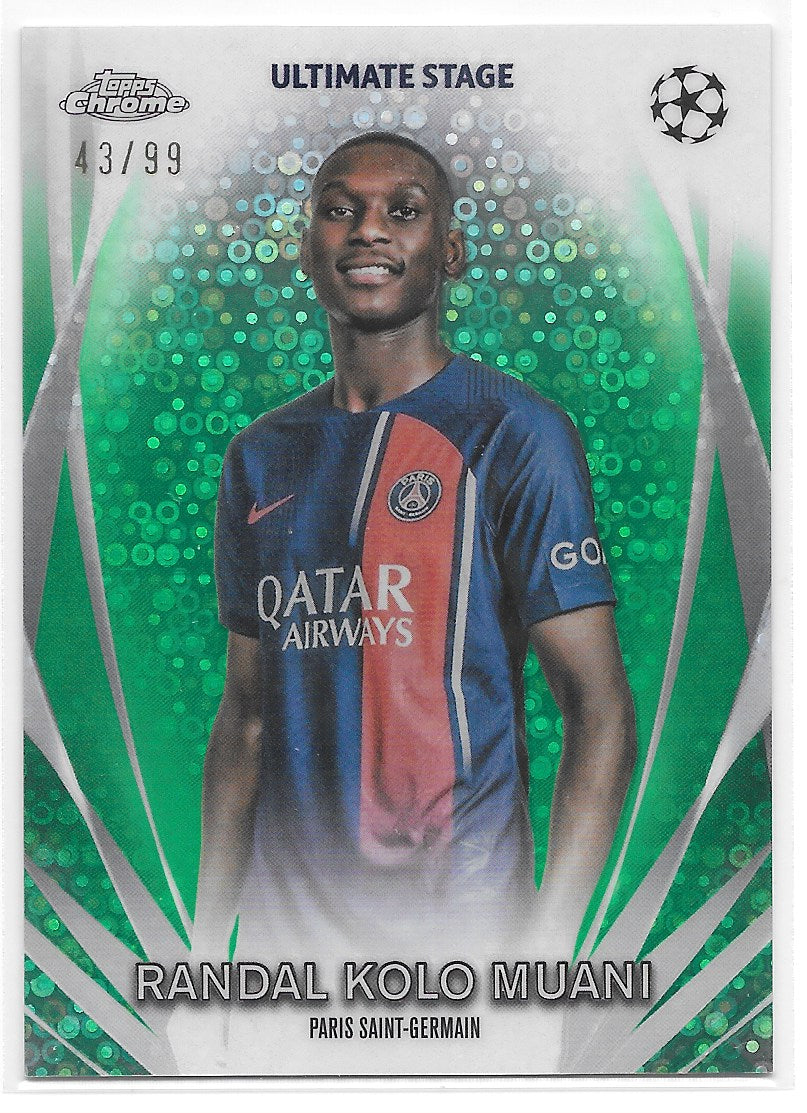 Randal Kolo Muani (PSG) Ultimate Stage Chrome Green /99 Topps UCC Flagship 23-24