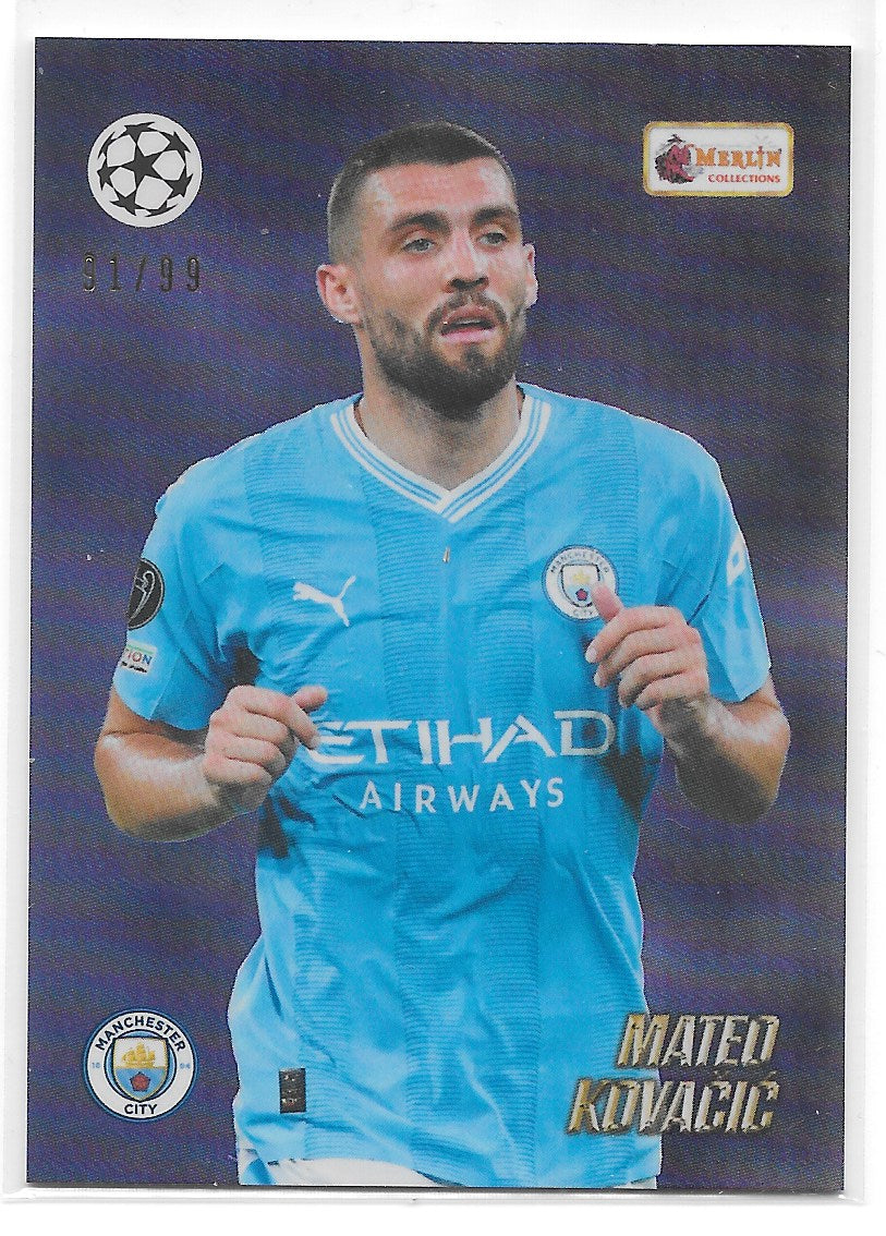 Mateo Kovacic (Manchester City) Purple /99 Topps Merlin Heritage UCC 23-24