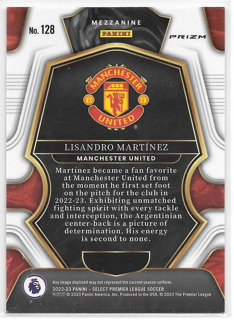 Lisandro Martinez (Manchester United) Mezzanine Pink Ice Panini Select Premier League 22-23