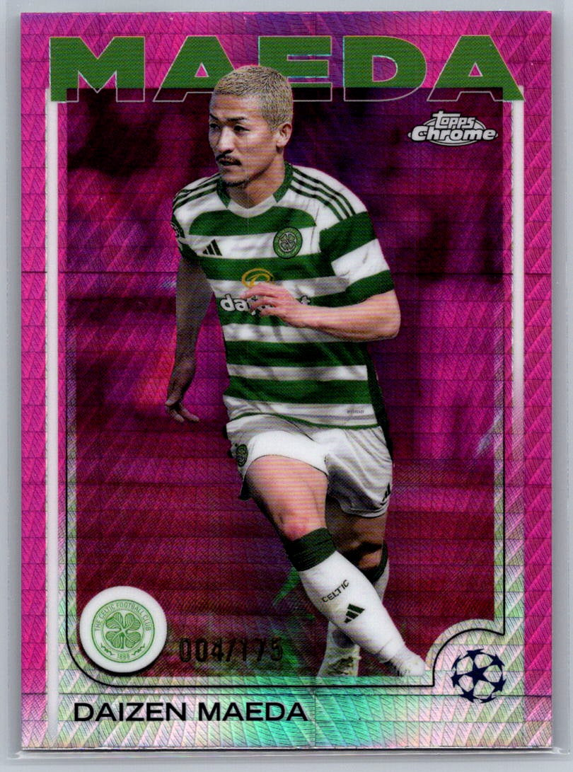 Daizen Maeda (Celtic FC) Neon Pink Prism Refractor /175 Topps Chrome UCC 24-25