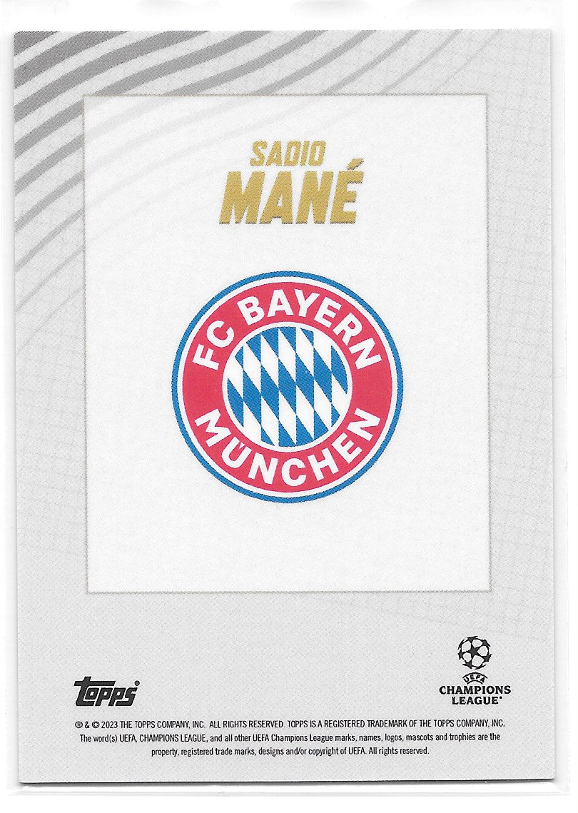 Sadio Mane (FC Bayern Munchen) Black /99 Topps Gold x Dan Leydon UEFA 22-23