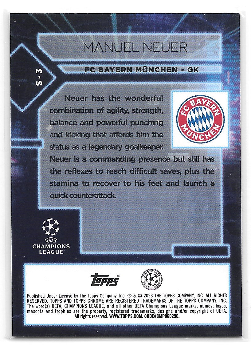 Manuel Neuer (FC Bayern Munchen) Specimen Topps Chrome UEFA Club Competitions 22-23