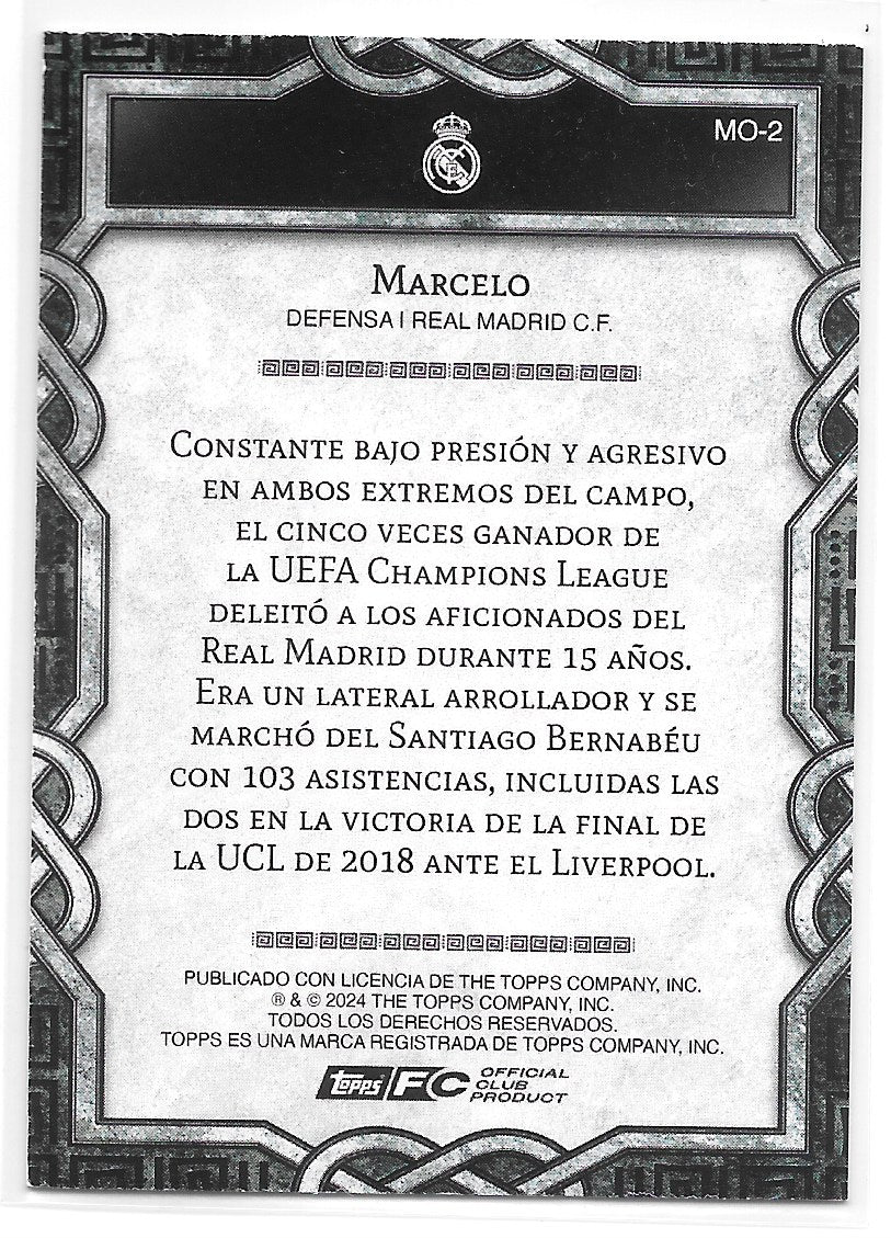 Marcelo (Real Madrid) Monolith Electro Topps Real Madrid Fan Set 24-25
