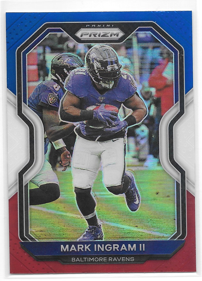 Mark Ingram II (Baltimore Ravens) Red White & Blue Prizm Panini Prizm Football 2020