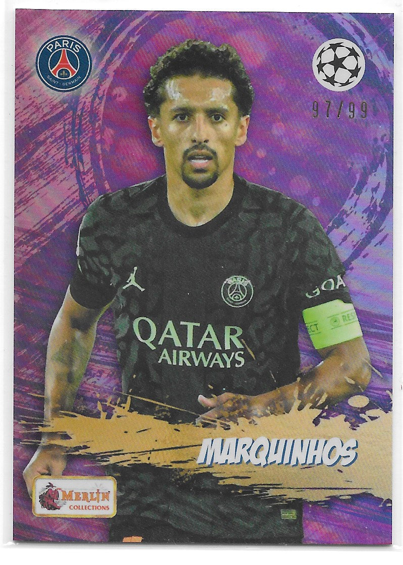 Marquinhos (PSG) Fan Favourites /99 Topps Merlin Heritage UCC 23-24