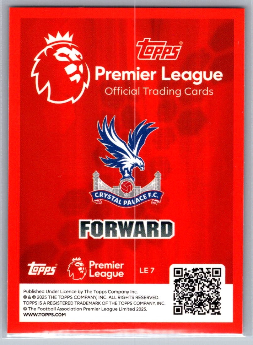 Jean-Philippe Mateta (Crystal Palace) Limited Edition Topps Premier League 25-26
