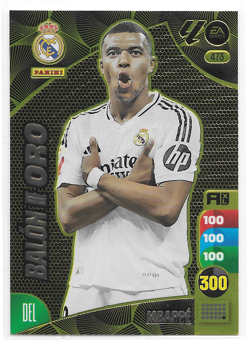 Kylian Mbappe (Real Madrid) Balon de Oro Panini La Liga Adrenalyn XL 24-25