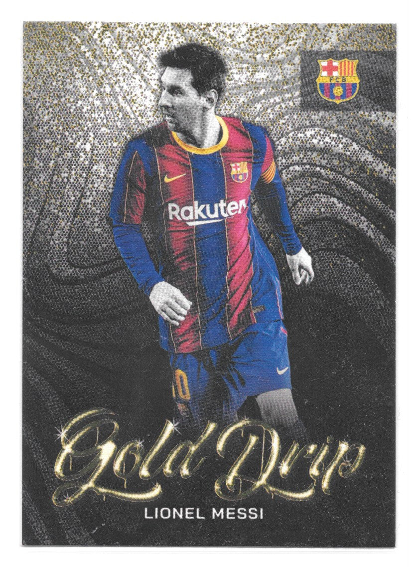 Lionel Messi (FC Barcelona) Gold Drip Topps FC Barcelona Team Set 22-23