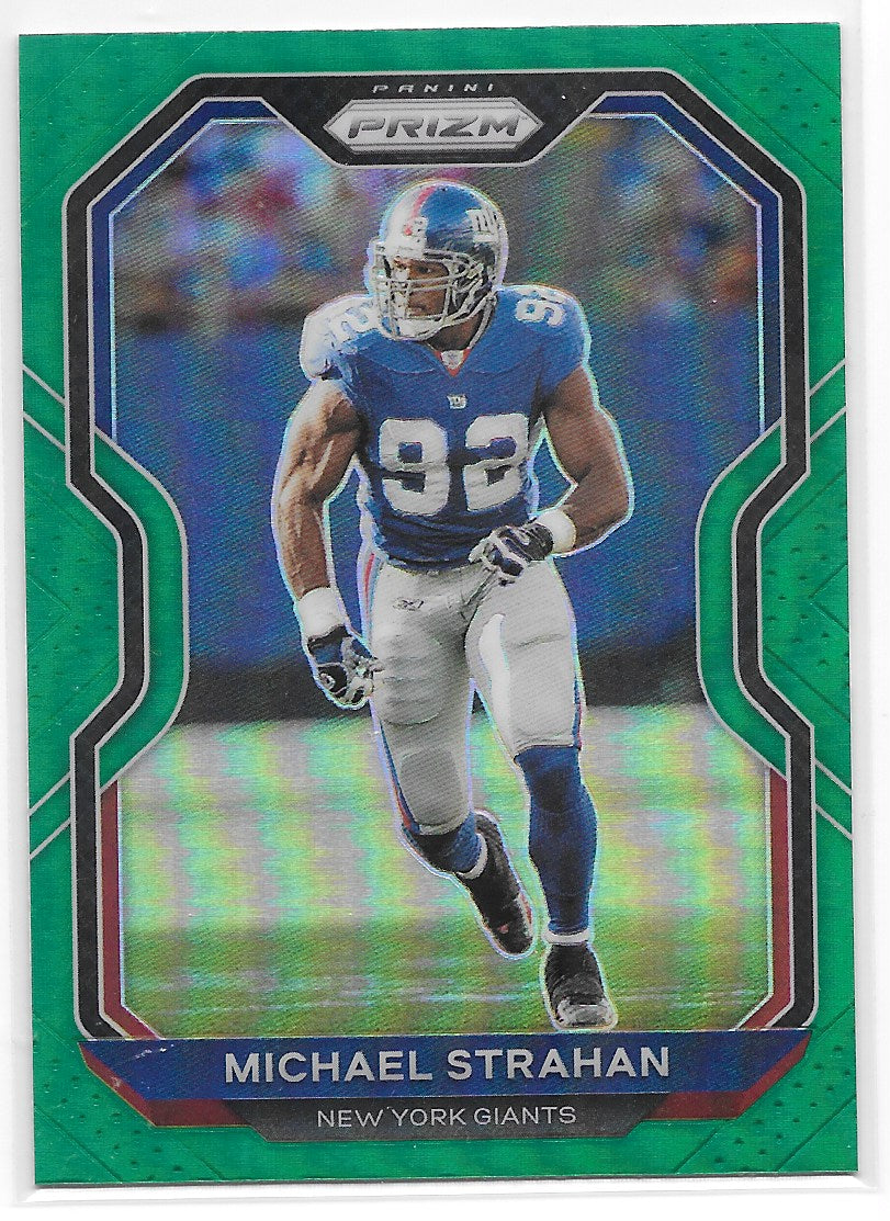 Michael Strahan (New York Giants) Green Prizm Panini Prizm Football 2020