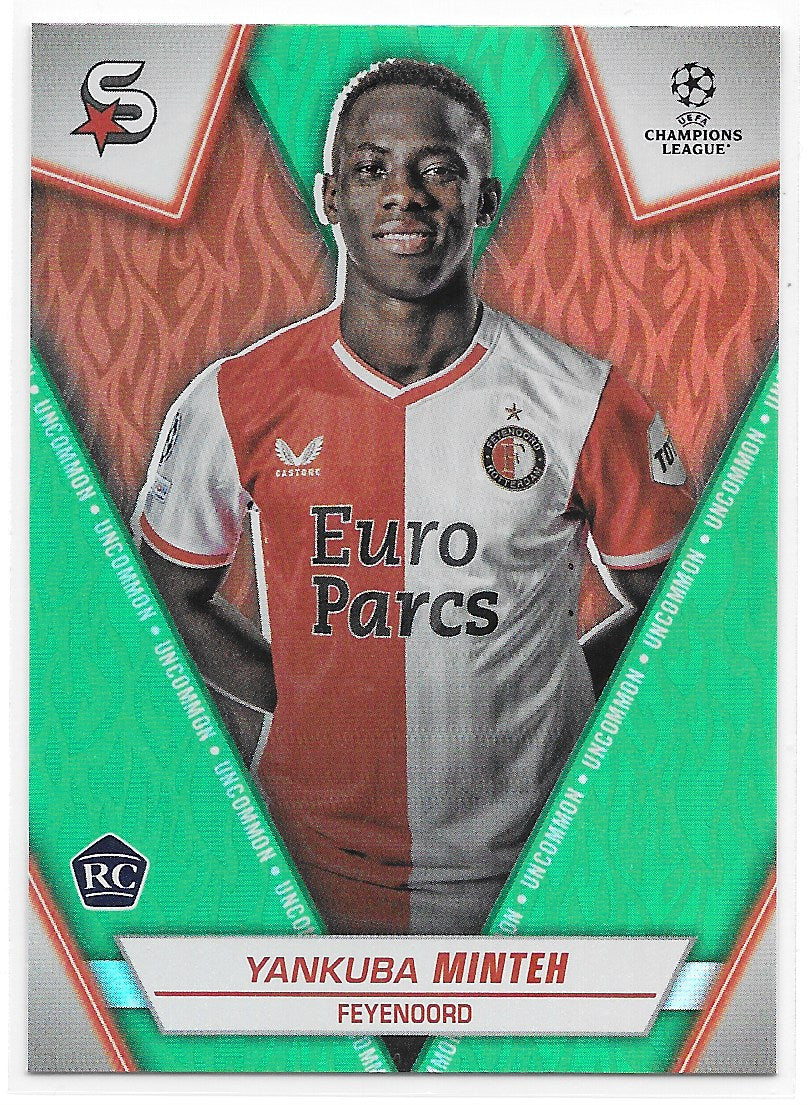Yankuba Minteh (Feyenoord) Green Uncommon RC Topps UCC SuperStars 23-24