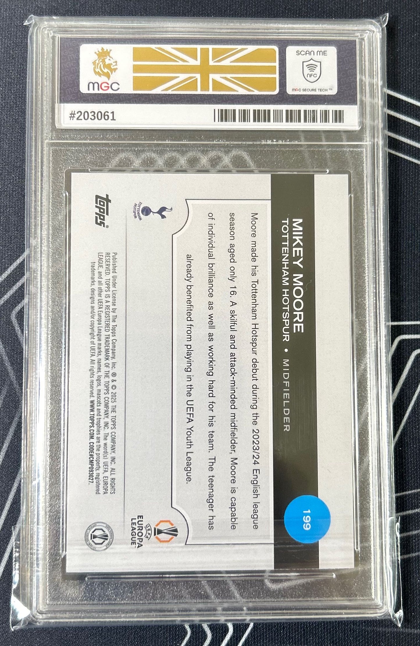Mikey Moore (Tottenham Hotspur) Rookie Card Topps UCC Flagship 24-25 MGC 10