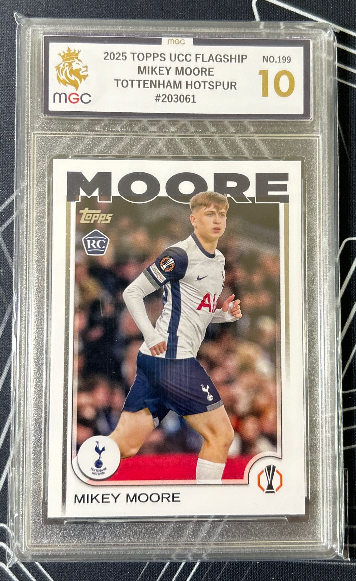 Mikey Moore (Tottenham Hotspur) Rookie Card Topps UCC Flagship 24-25 MGC 10