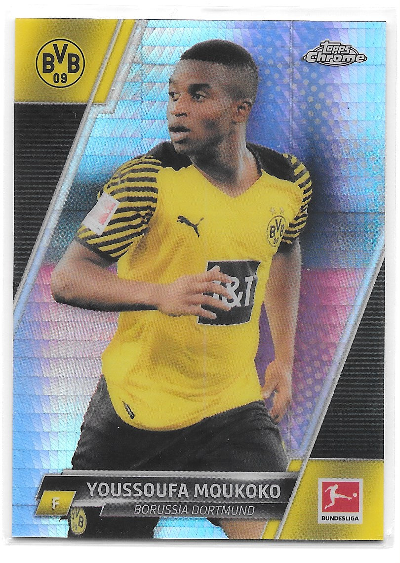 Youssoufa Moukoko (Borussia Dortmund) Prism Refractor /199 Topps Chrome Bundesliga 21-22