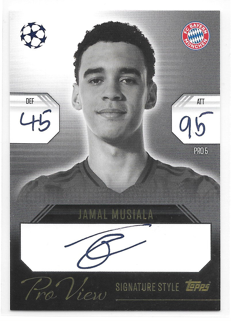 Jamal Musiala (FC Bayern Munchen) Pro View Signature Style Topps Match Attax Extra 24-25