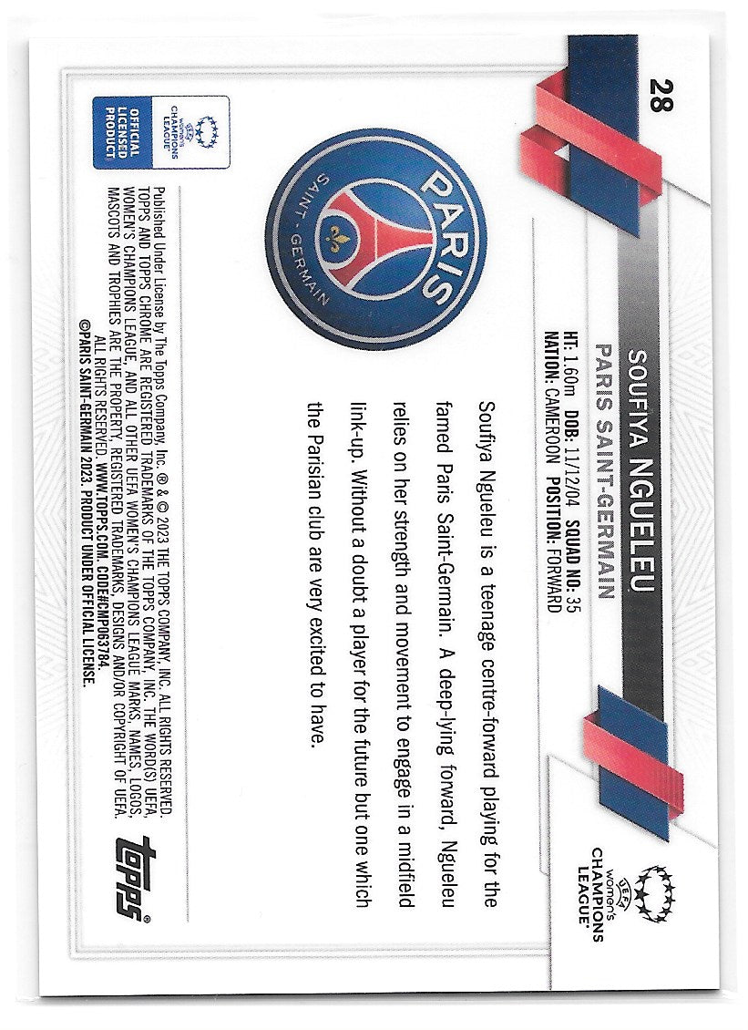 Soufiya Ngueleu (PSG) Green /99 RC Topps Chrome Sapphire UEFA Women’s Champions League 22-23