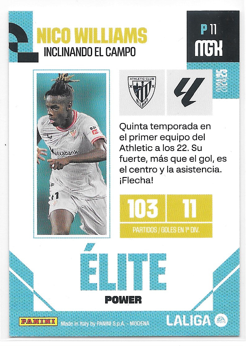 Nico Williams (Athletic Bilbao) Elite Power Panini MegaCracks La Liga 24-25