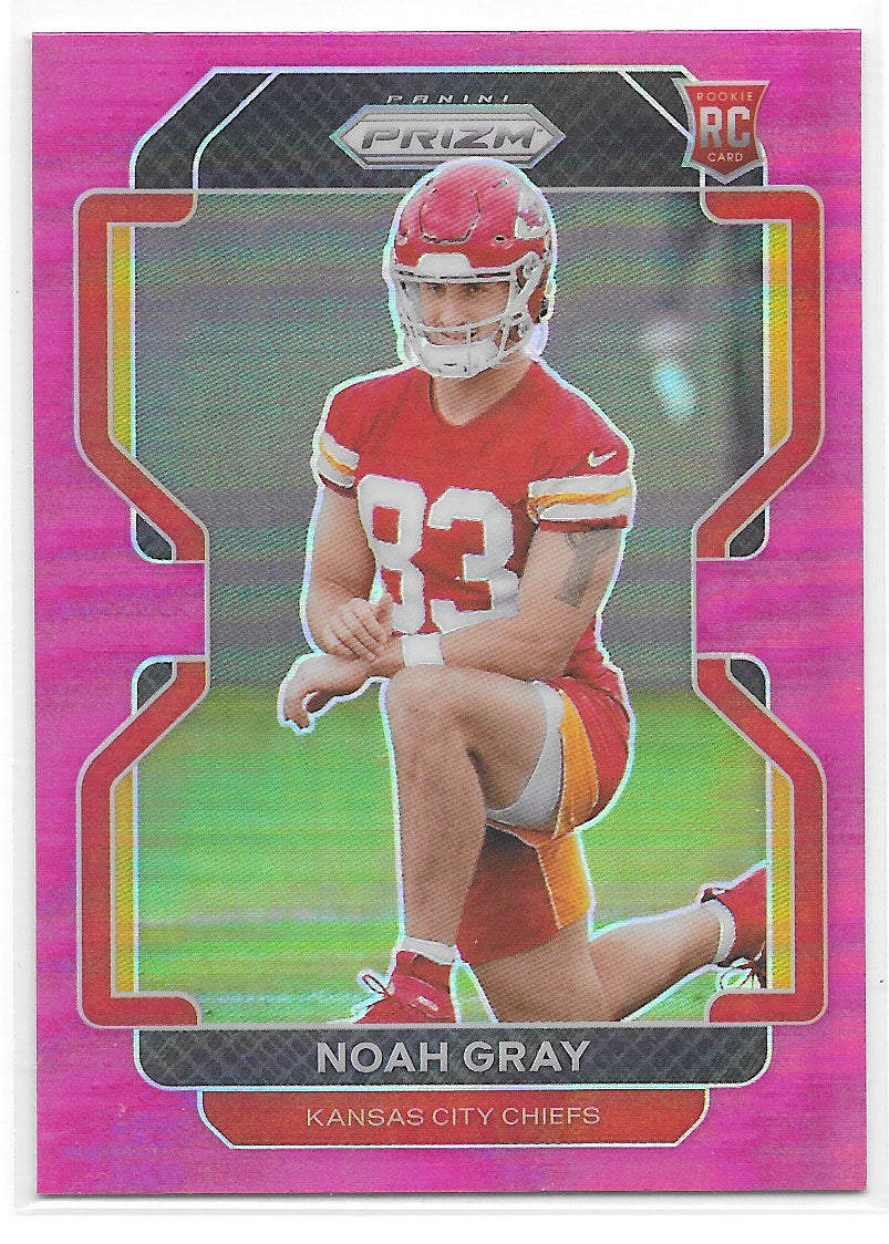 Noah Gray (Kansas City Chiefs) Pink Prizm RC Panini Prizm Football 2021