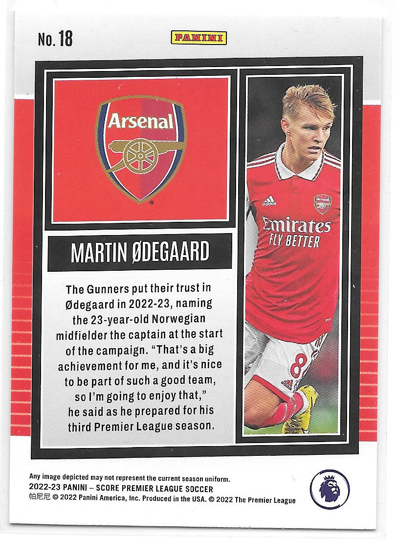 Martin Odegaard (Arsenal) Silver Laser Panini Score Premier League 22-23