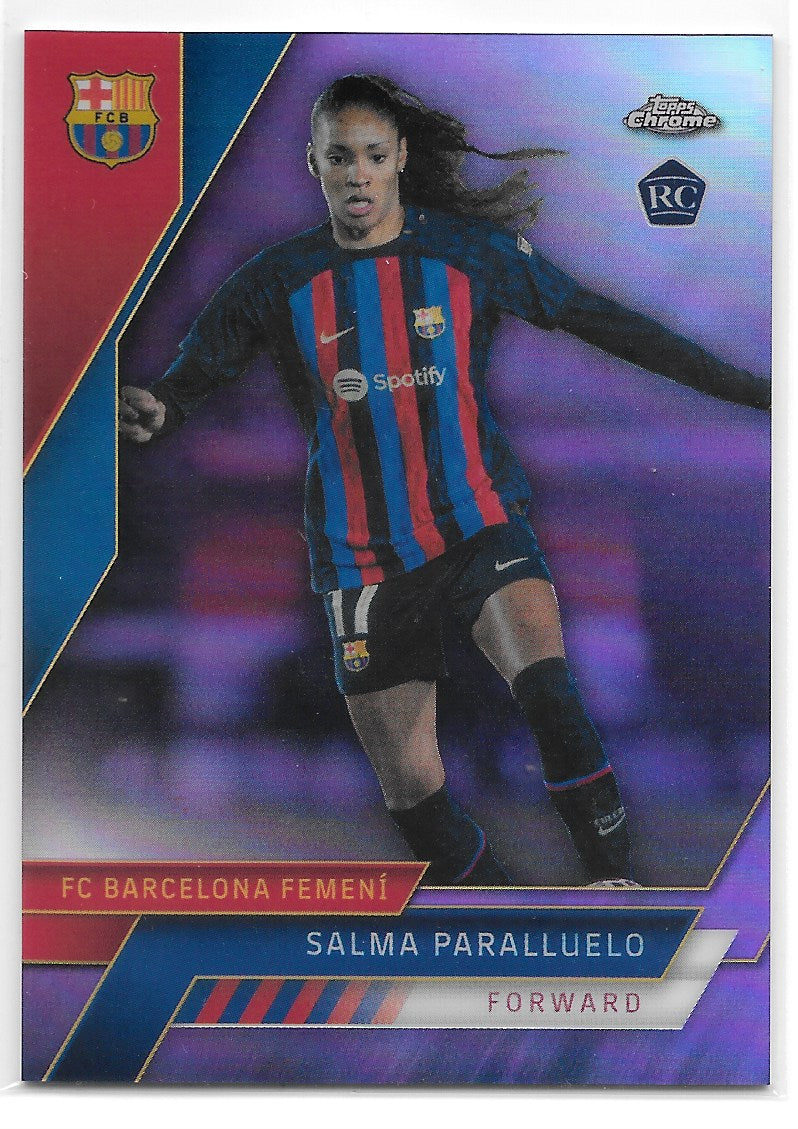 Salma Paralluelo (FC Barcelona) Purple 01/15 RC Topps Chrome Barcelona 22-23