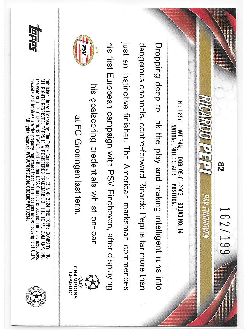 Ricardo Pepi (PSV Eindhoven) Neon Green /199 Topps UCC Flagship 23-24
