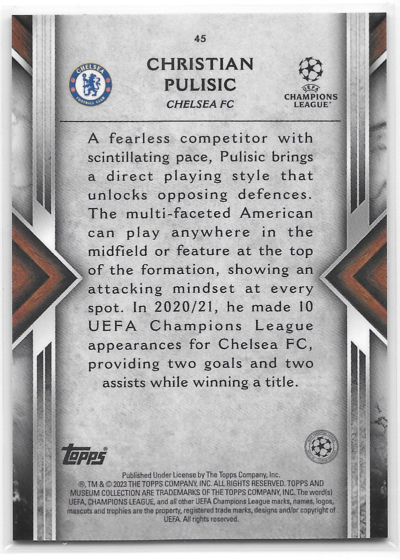 Christian Pulisic (Chelsea FC) Base Topps Museum Collection UEFA Champions League 22-23