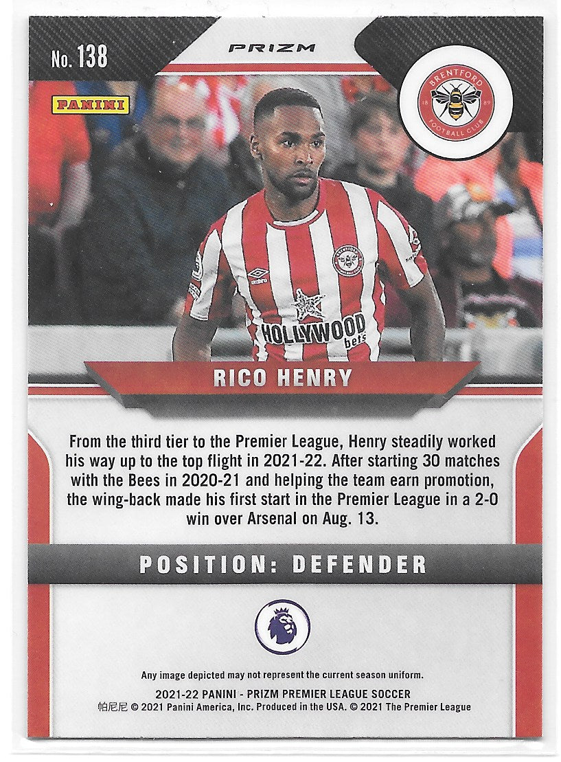 Rico Henry (Brentford FC) MultiColor RC Panini Prizm Premier League 21-22