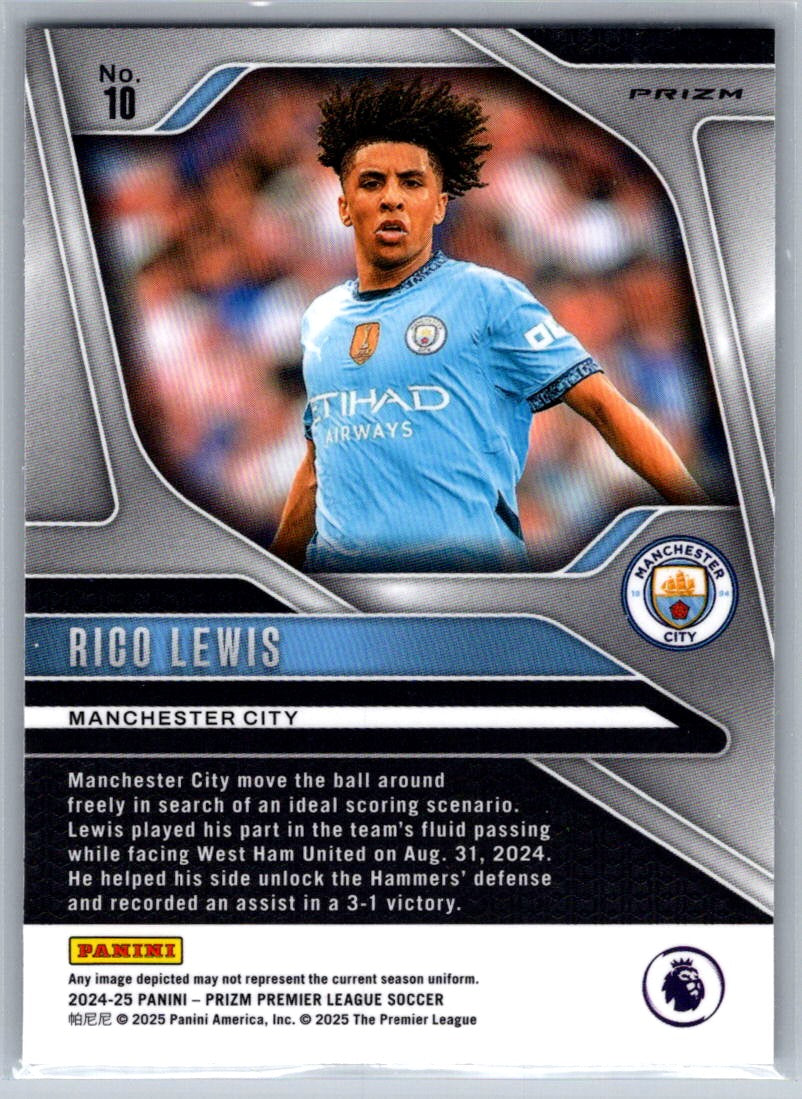 Rico Lewis (Manchester City) Hyper Panini Prizm Premier League 24-25