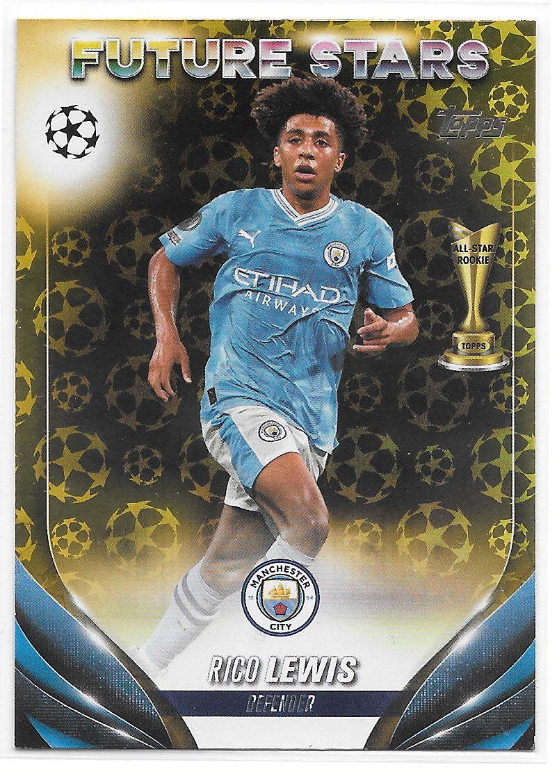 Rico Lewis (Manchester City) Starball Foil Future Stars Topps UCC Flagship 23-24