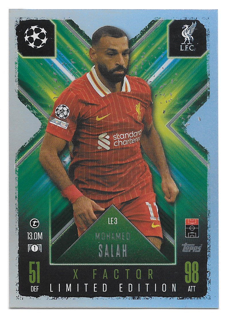 Mohamed Salah (Liverpool) X Factor Limited Edition Topps Match Attax Extra 24-25