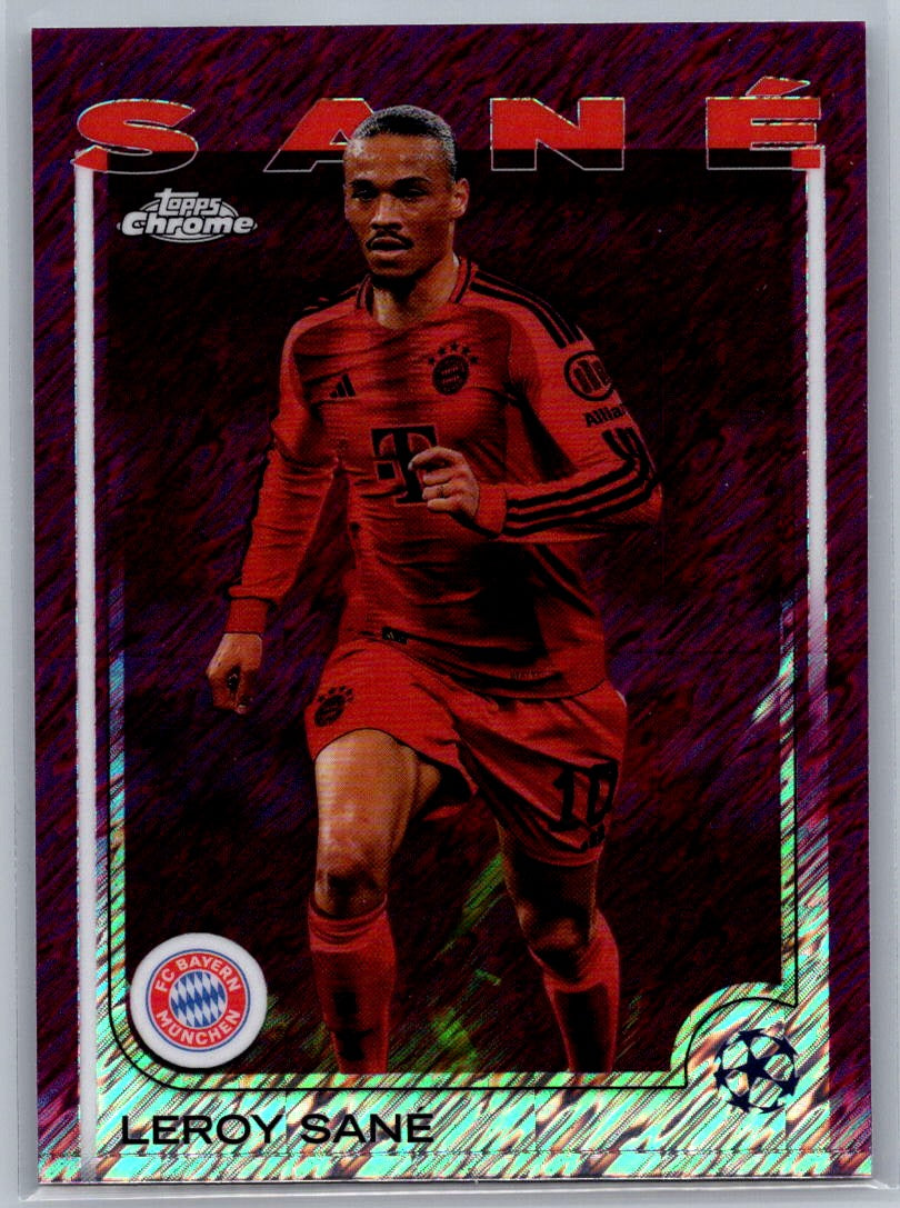 Leroy Sane (FC Bayern Munchen) Magenta Shimmer Topps Chrome UCC 24-25