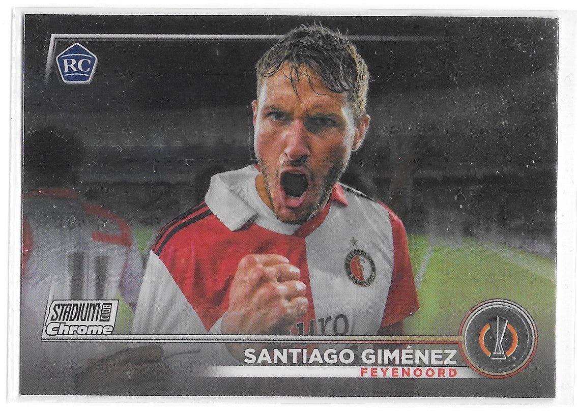 Santiago Gimenez (Feyenoord) Rookie Card Topps Stadium Club Chrome 22-23
